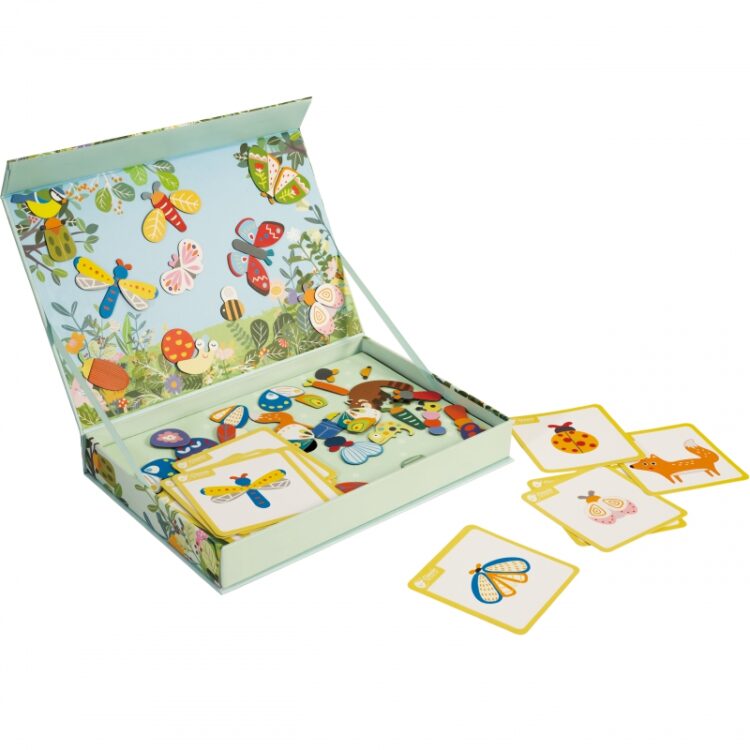 Układanka Magnetyczna Zwierzęta Tablica Klocki Puzzle Pamięć 66 el.