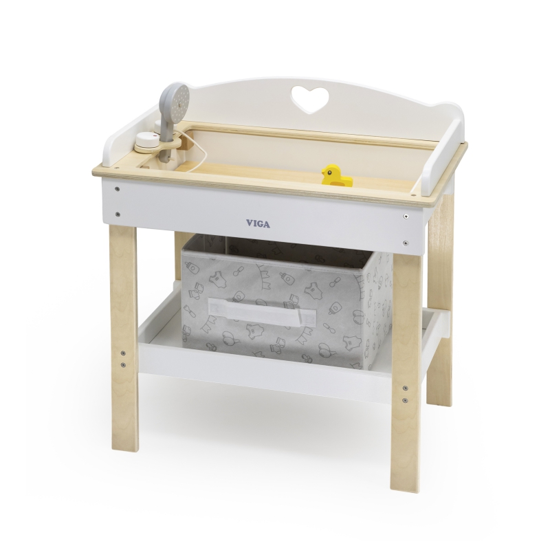 Drewniany Przewijak 2w1 Wanienka dla Lalek