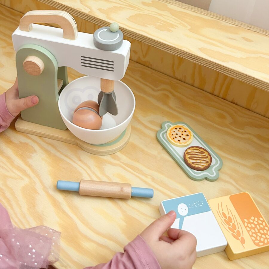 WOOPIE GREEN Drewniany Mikser Kuchenny Blender z Akcesoriami 11 el 1