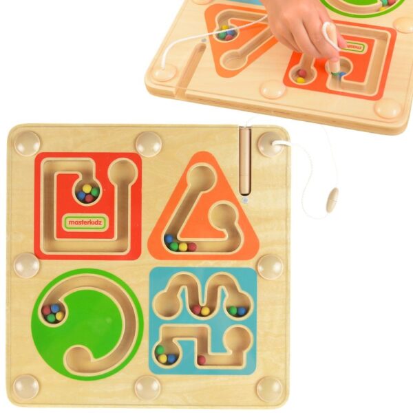 pinobambino-Drewniany Labirynt Magnetyczny Montessori Pisanie i Motoryka