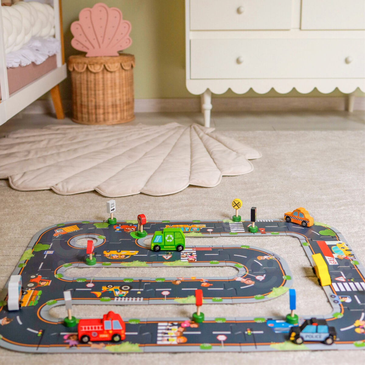 Droga Puzzle dla Dzieci Autostrada Makieta 21 el. Certyfikat FSC
