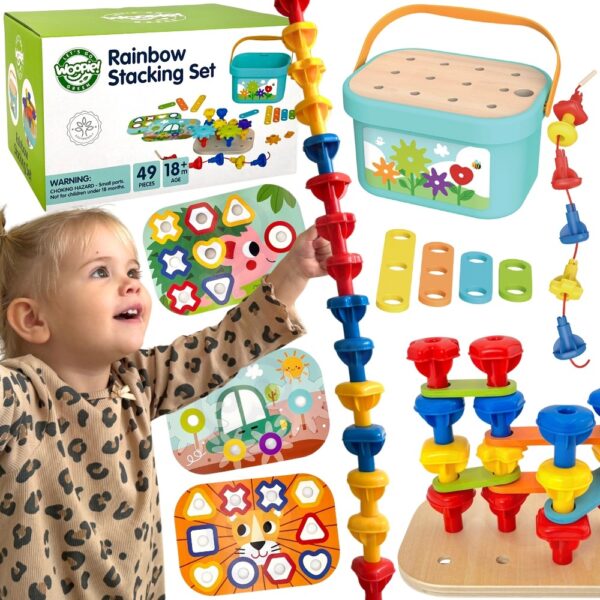 pinobambino-Konstrukcyjny BOX Motoryczny Montessori 12w1 FSC