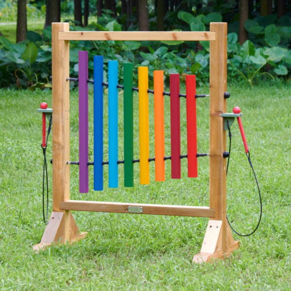 pinobambino Teczowe Dzwonki Kolorowa Tablica Do Grania 1 Główna zabawki drewniane montessori