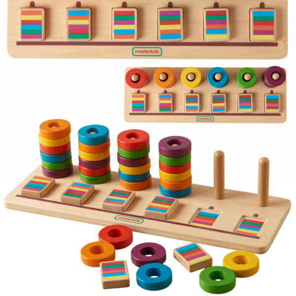 pinobambino-Układanka Nauka Liczenia i Kolorów Sorter Montessori