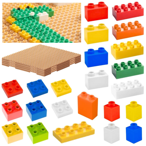 pinobambino-Zestaw Klocków Konstrukcyjnych STEM 135 el. z Nakładką na Panel 4 szt. pinobambino-Zestaw Klocków Konstrukcyjnych STEM 135 el. z Nakładką na Panel 4 szt.
