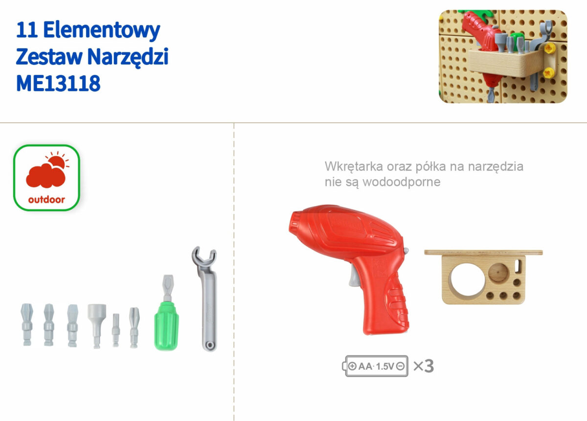 pinobambino-Zestaw-Narzedzia-Z-Wkretarka-8-Elementow-Do-Tablicy-Naukowo-Kreatywnej-STEM-1 Zestaw Narzędzia Z Wkrętarką 8 Elementów Do Tablicy Naukowo-Kreatywnej STEM